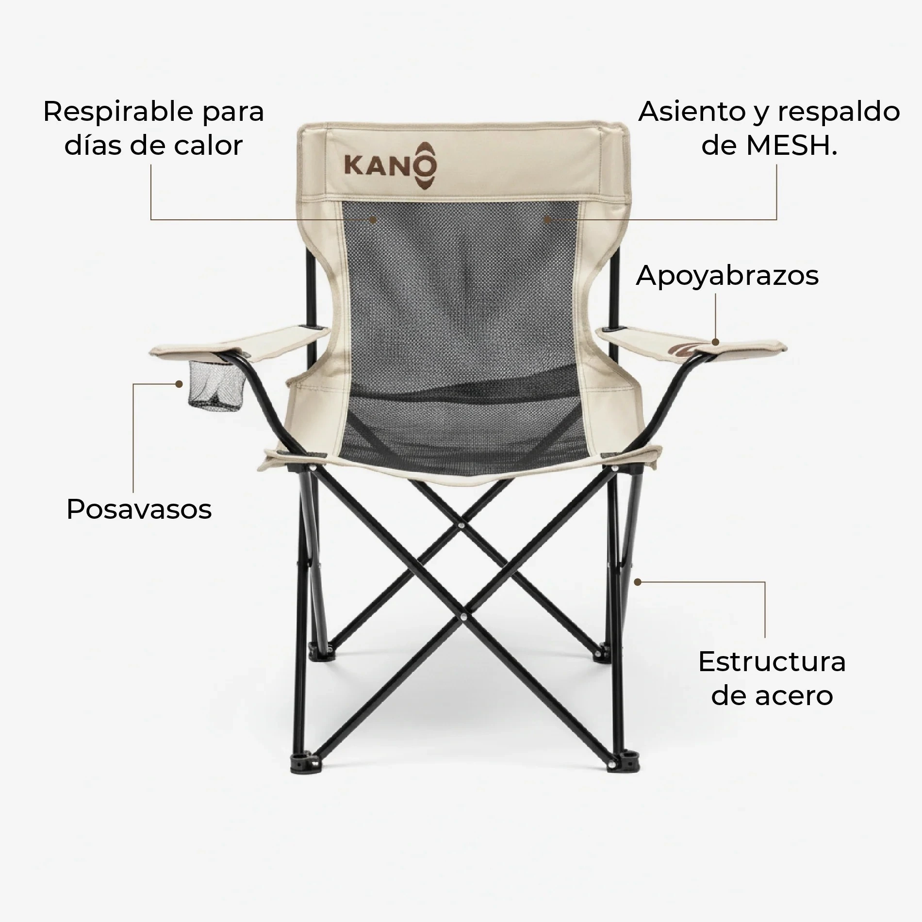 Silla Plegable Kano para Camping Licanray - vista 7