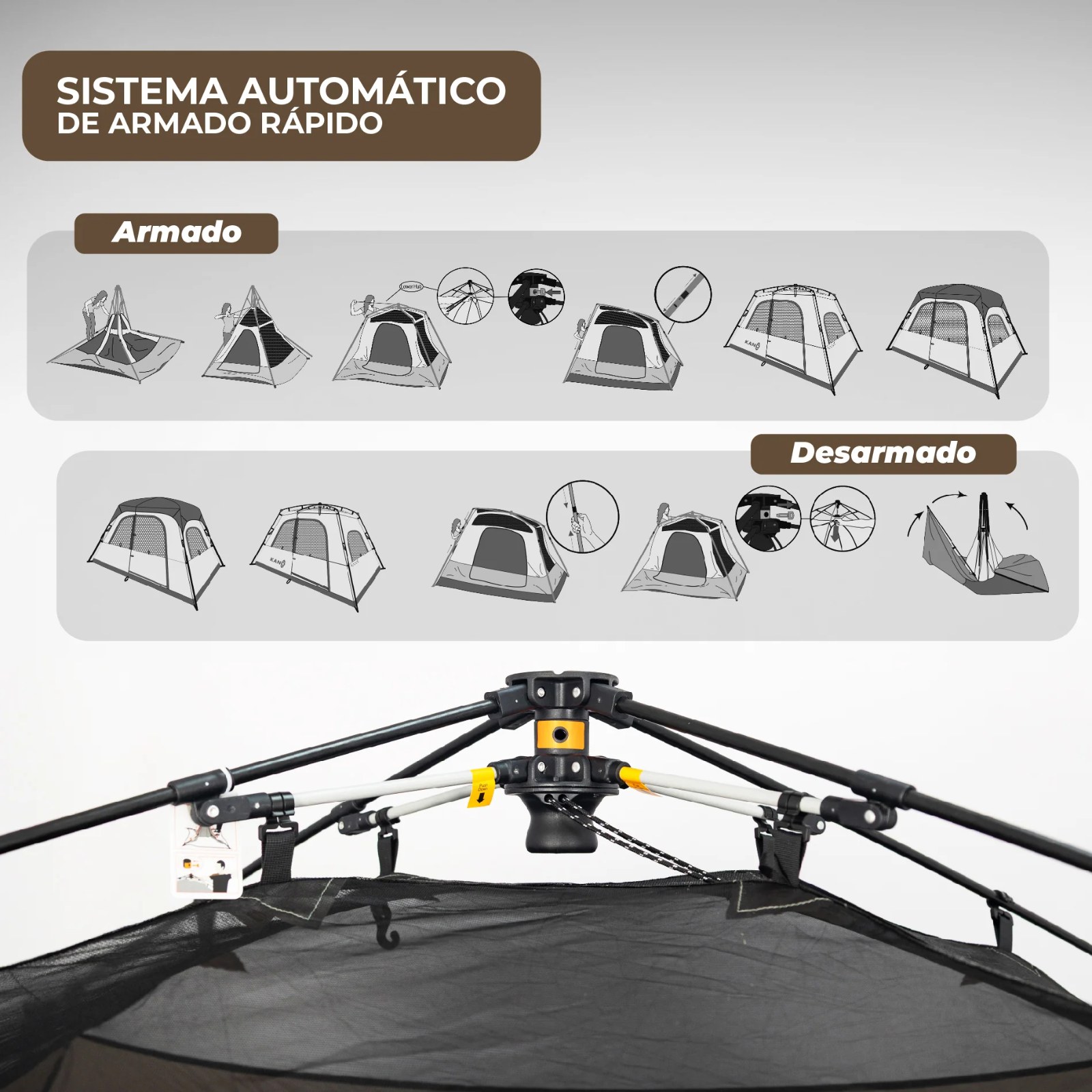Carpa Automática Colbun 8 Personas Kano - vista 6