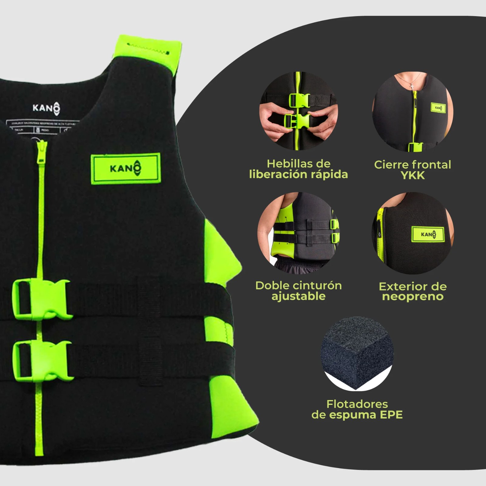 Chaleco Salvavidas Neopreno Kano - vista 5