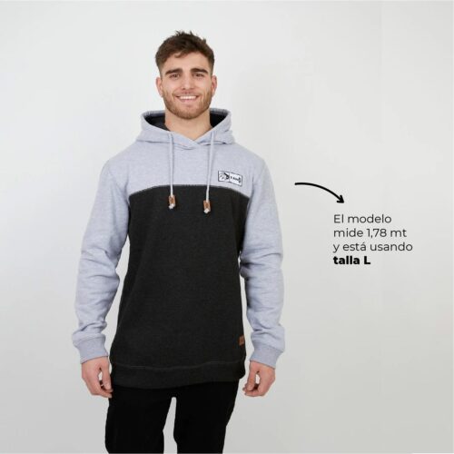 Polerón Hombre con Gorro Gris Kano
