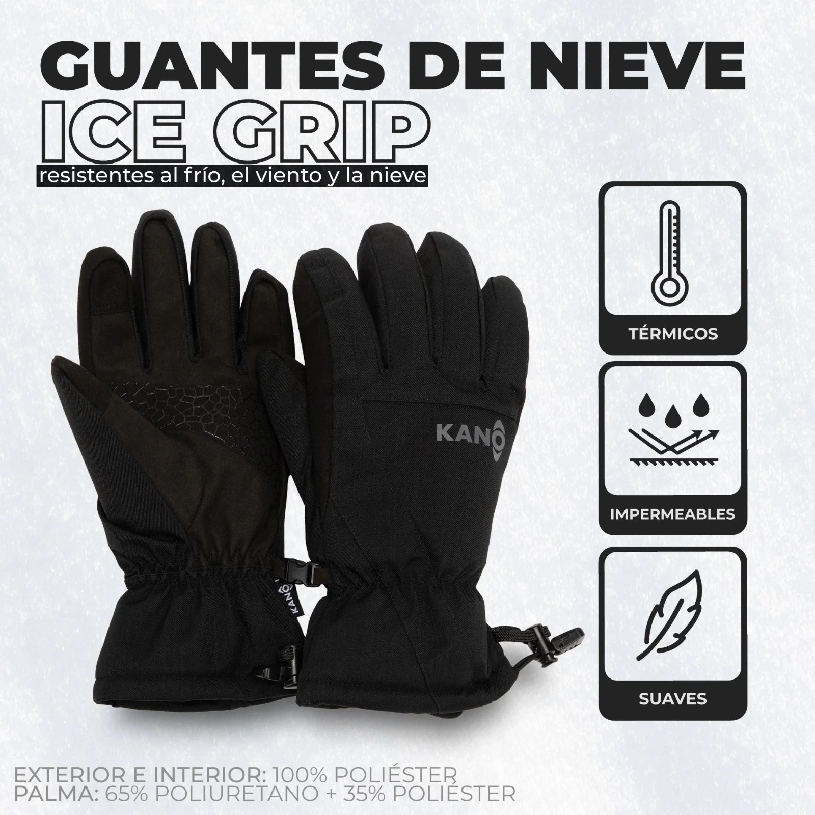 Guante de Nieve para Ski Kano - vista 4