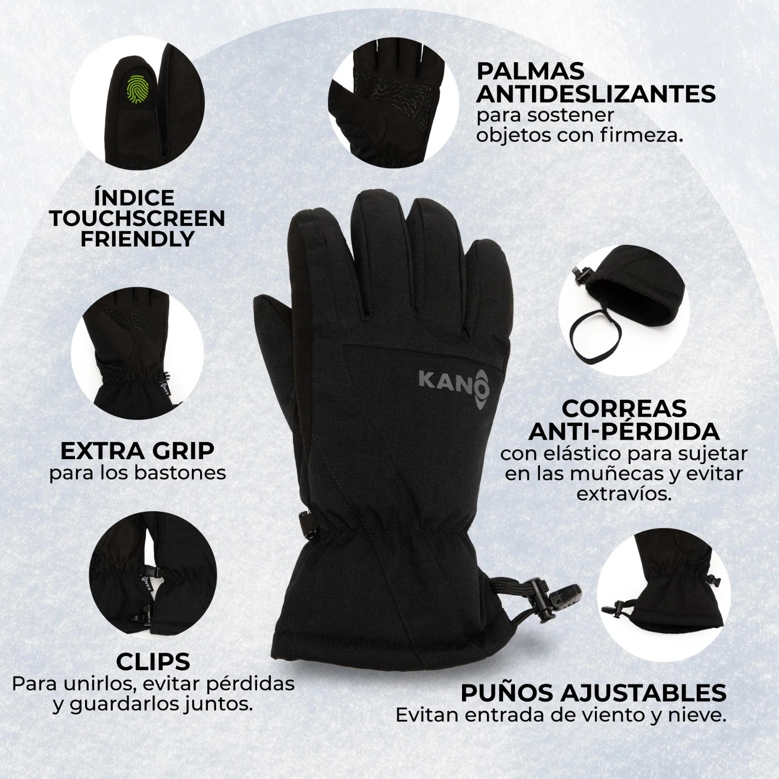 Guante de Nieve para Ski Kano - vista 5
