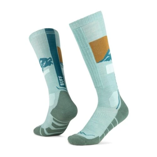Calcetín Buff Lana Merino Grueso Caña Extra Alta color Sea Green