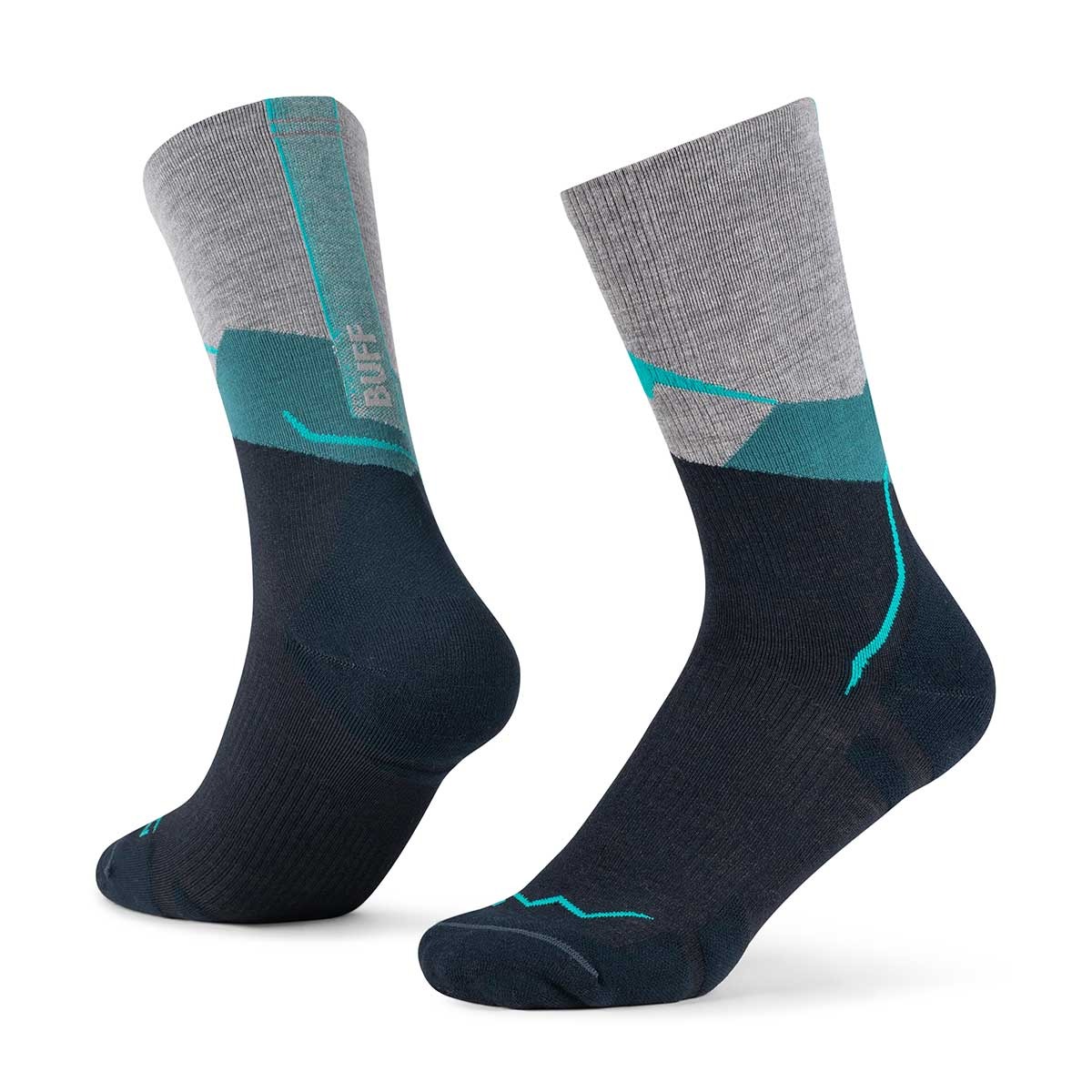 Calcetín Buff Lana Merino Ligera Caña Alta color Teal