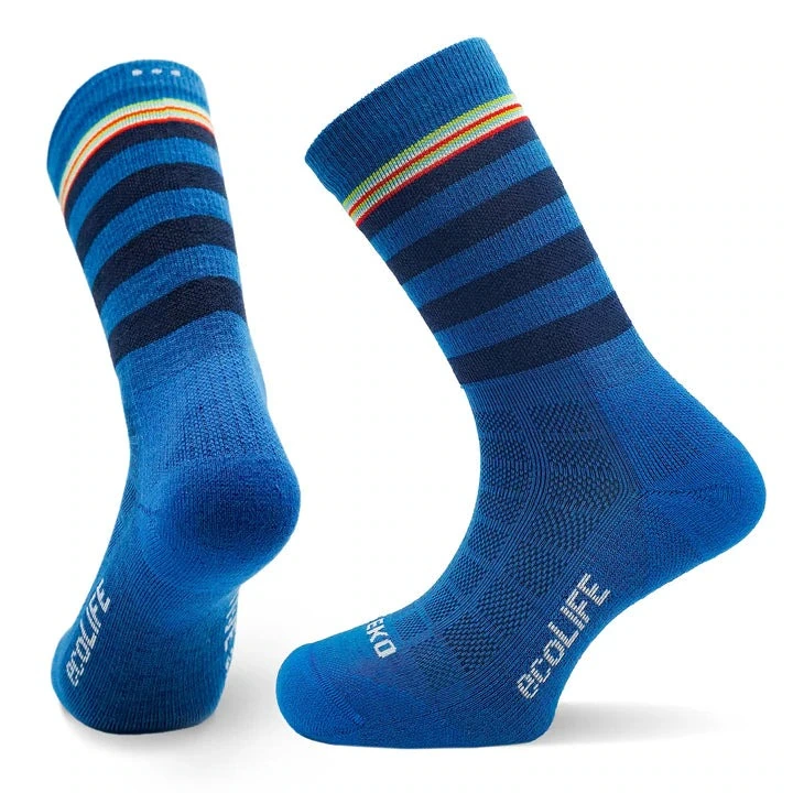 Calcetín Teko EcoLife Prism Medium Cushion 3.0 color Teal Stripe