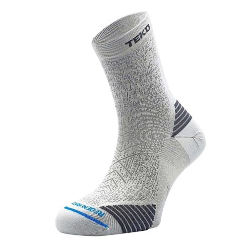Calcetín Teko EcoRun Short Crew Light Half Cushion 2.0 color Blanco