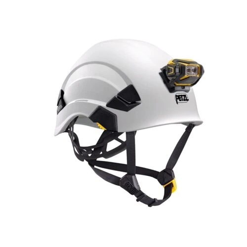 Linterna Frontal Petzl Pixa 450 lm montada en casco de seguridad