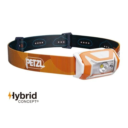 Linterna Petzl Tikka Core edición 25 Aniversario en blanco y naranja