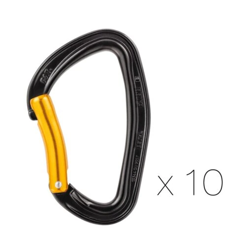 Pack de 10 mosquetones Petzl Djinn Steel