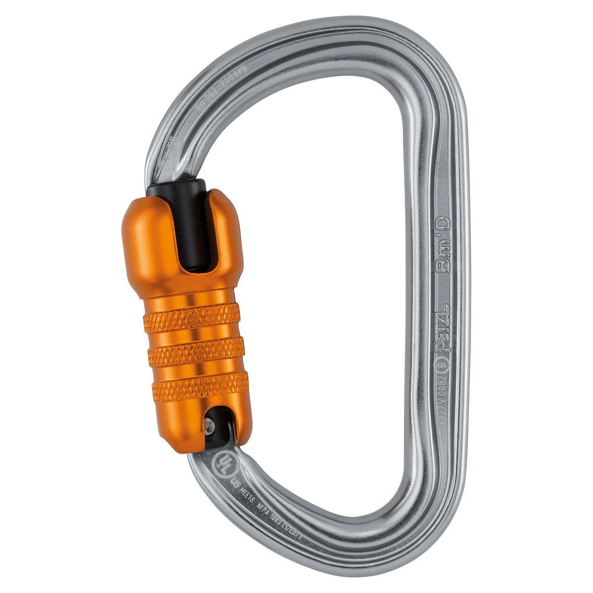 Mosqueton Seguridad Petzl Bm’D color Plateado