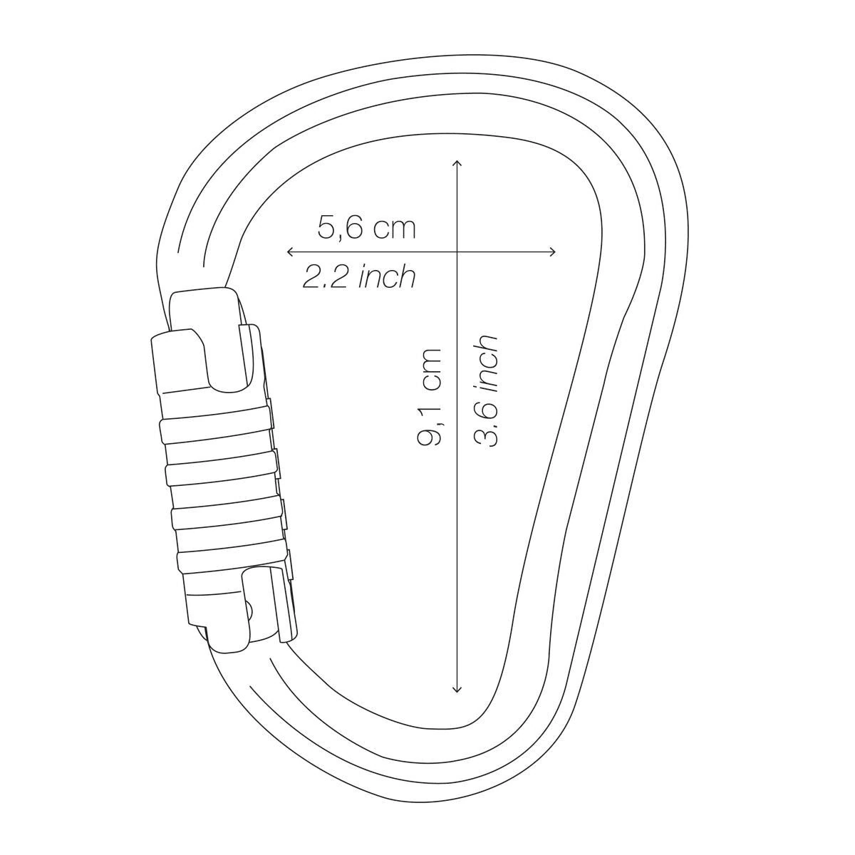 Mosquetón Seguridad Petzl William - detalle 2