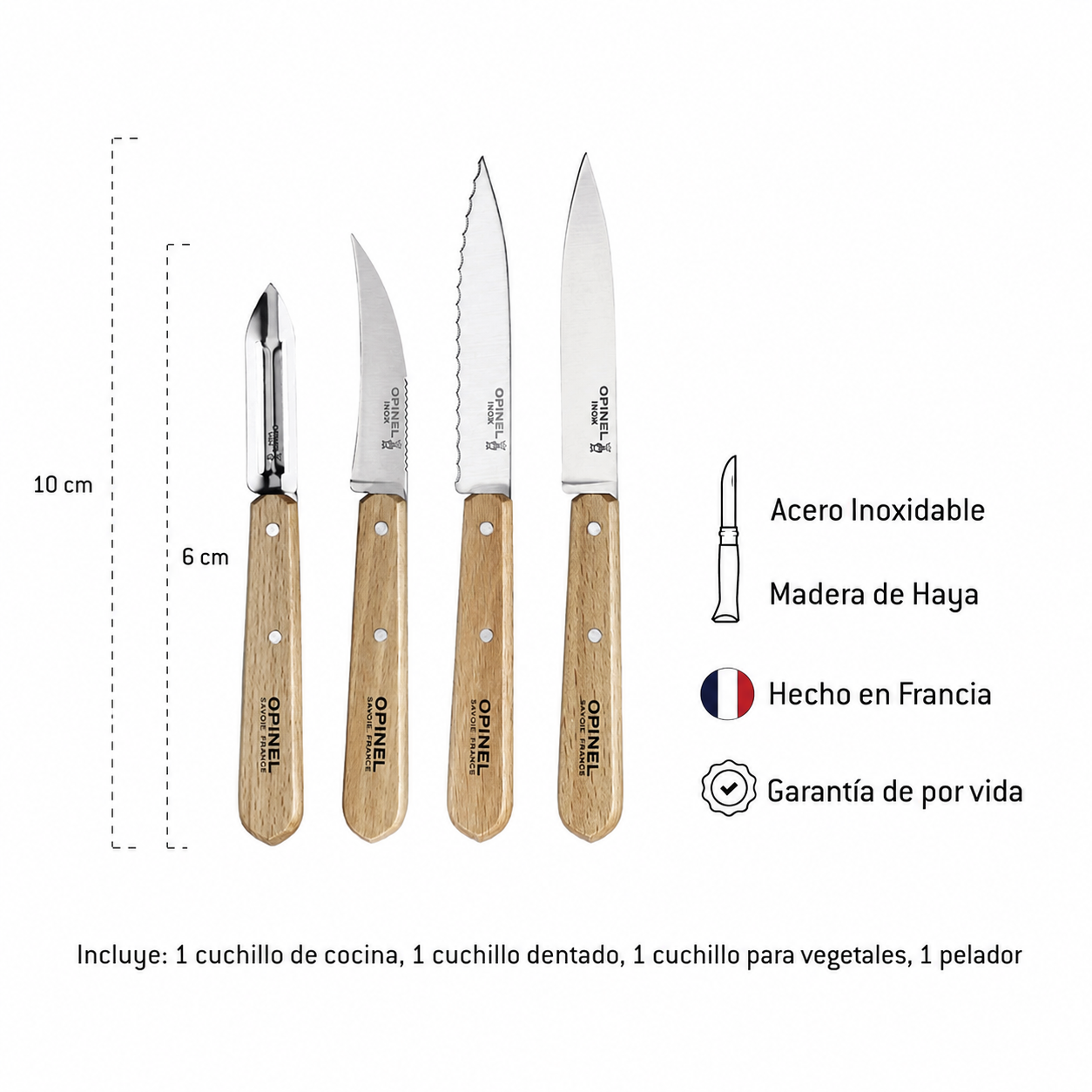 Set de Cuchillos Opinel Les Essentiels 4pc