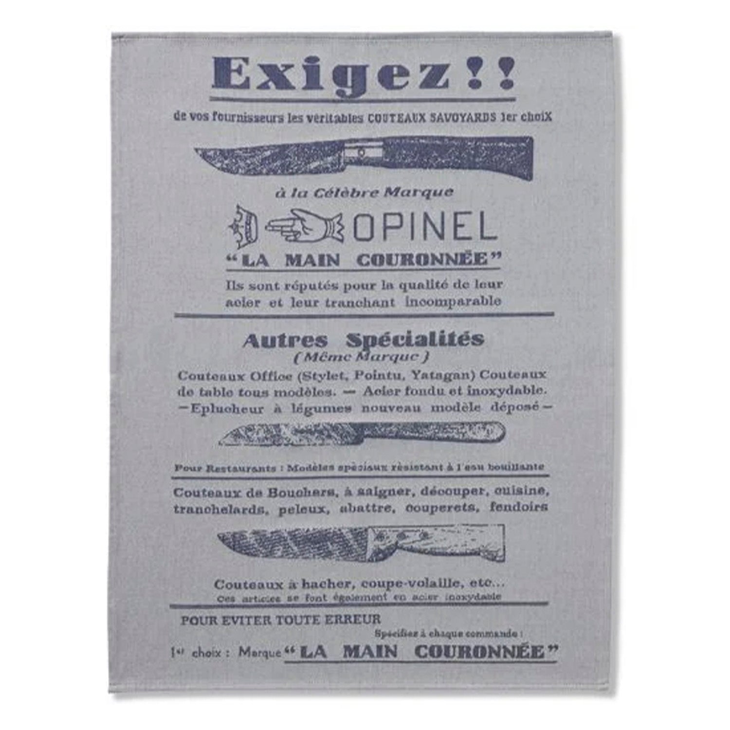 Paño de Cocina Opinel "¡Exigez!"
