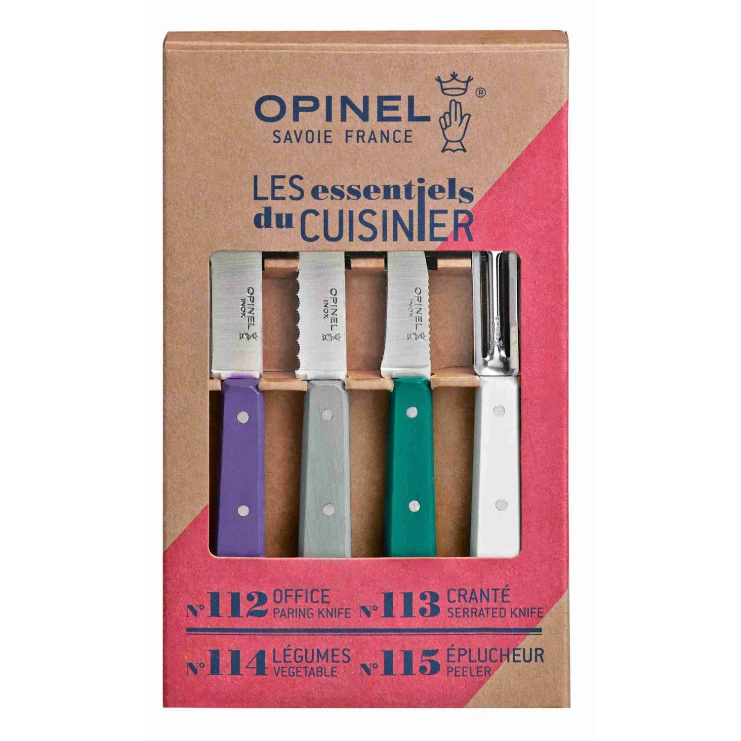 Set de Cuchillos Opinel Les Essentiels Art Deco 4pc