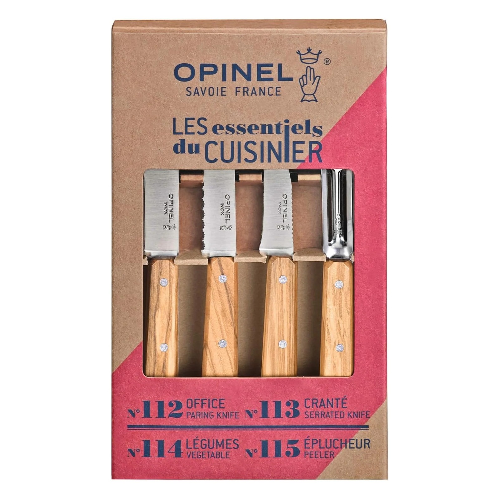 Set de Cuchillos Opinel Les Essentiels Olivo 4pc