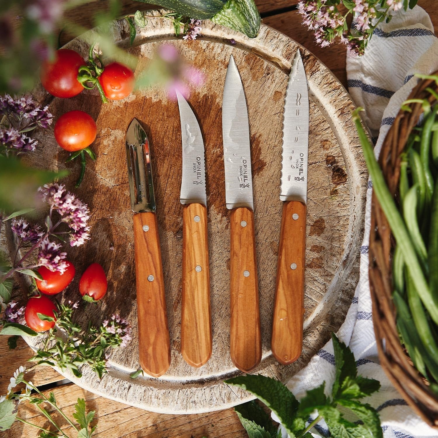 Set de Cuchillos Opinel Les Essentiels Olivo 4pc