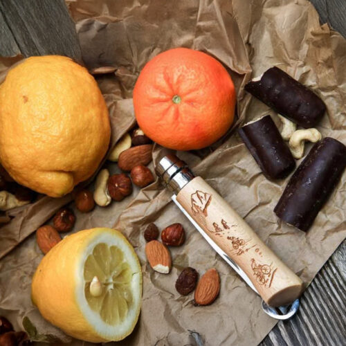 Cuchillo Opinel N°8 con Grabado de Bicicleta