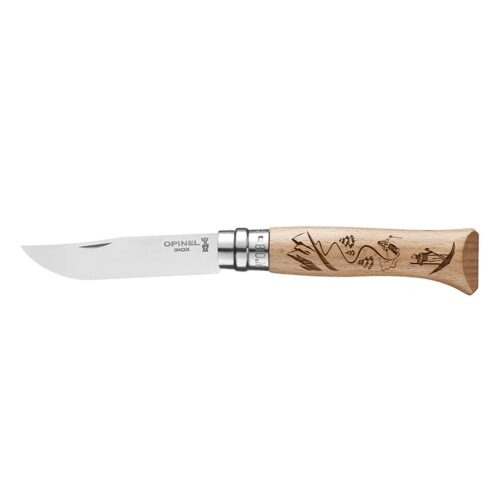 Cuchillo Opinel N°8 con Grabado de Ski