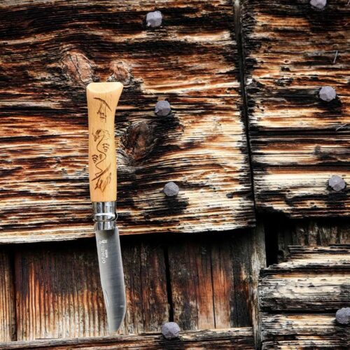 Cuchillo Opinel N°8 con Grabado de Ski