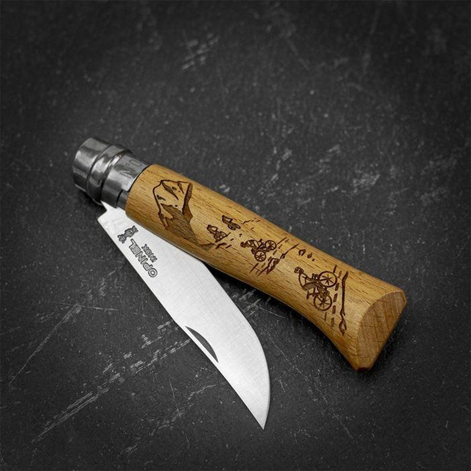 Cuchillo Opinel N°8 con Grabado de Ski