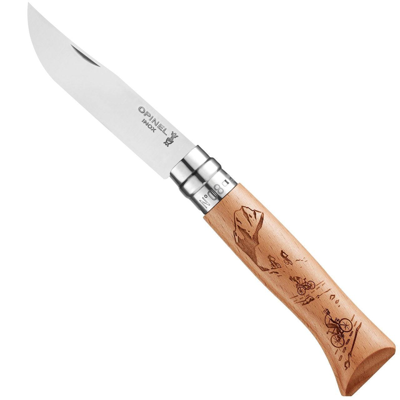 Cuchillo Opinel N°8 con Grabado de Ski