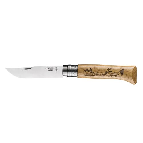 Cuchillo Opinel N°8 con Grabado de Liebres