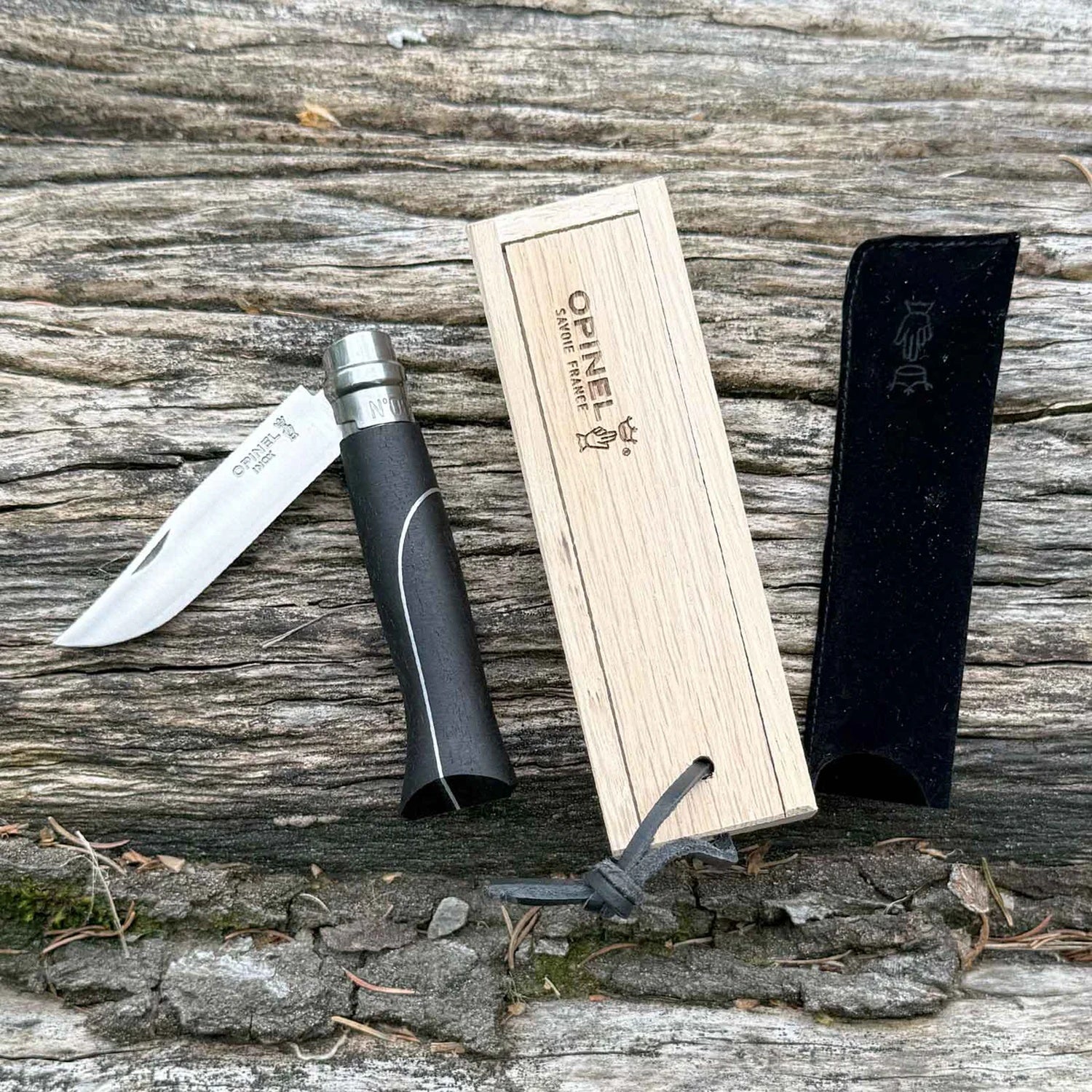 Cuchillo Opinel N°8 Mango de Ébano Ellipse