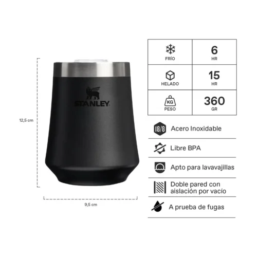 Vaso Térmico Stanley Reserve Para Vino 325 ml – foto 2