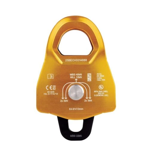 Polea Industrial Prusik Doble Petzl Minder L2 vista lateral