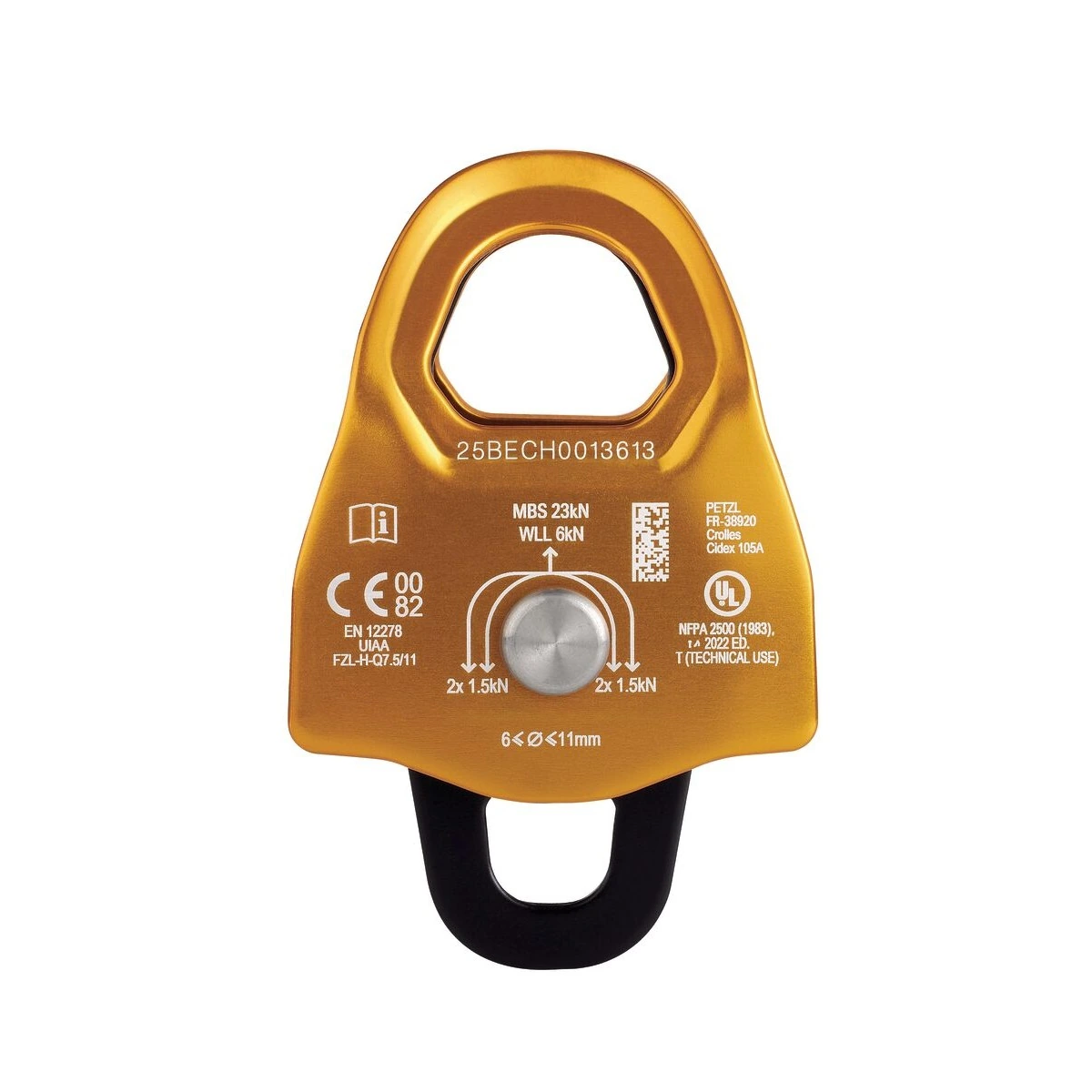 Polea Industrial Prusik Doble Petzl Minder S2 vista posterior