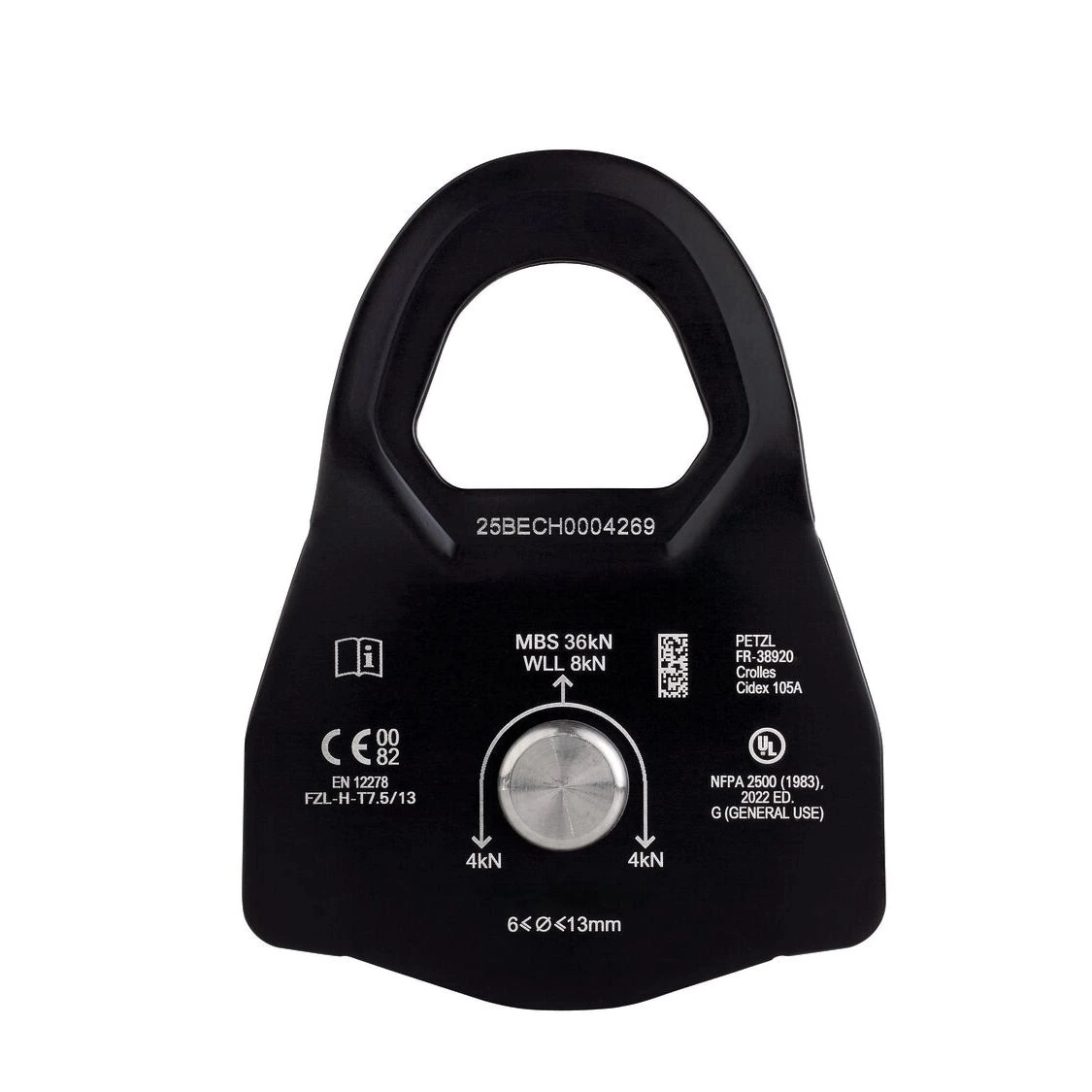 Polea Industrial Prusik Petzl Minder L1 vista lateral