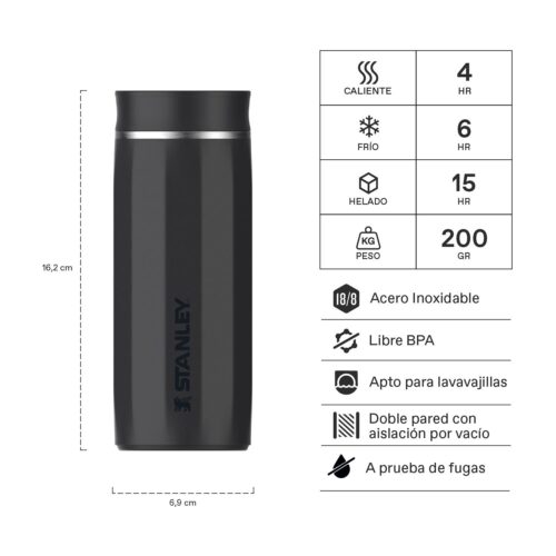 Botella Térmica Stanley Transit Surround Mug Black 354 ml