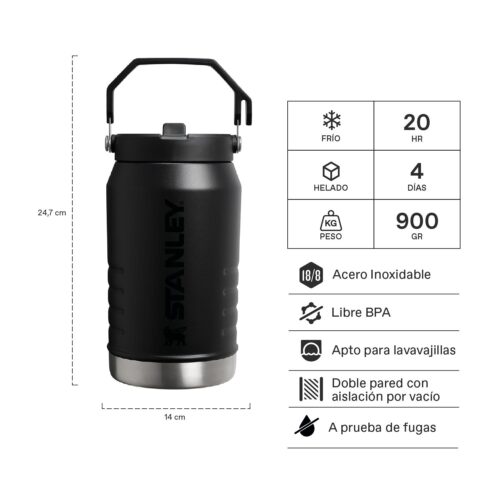 Botellón de Hidratación Stanley Negro 1,9 L