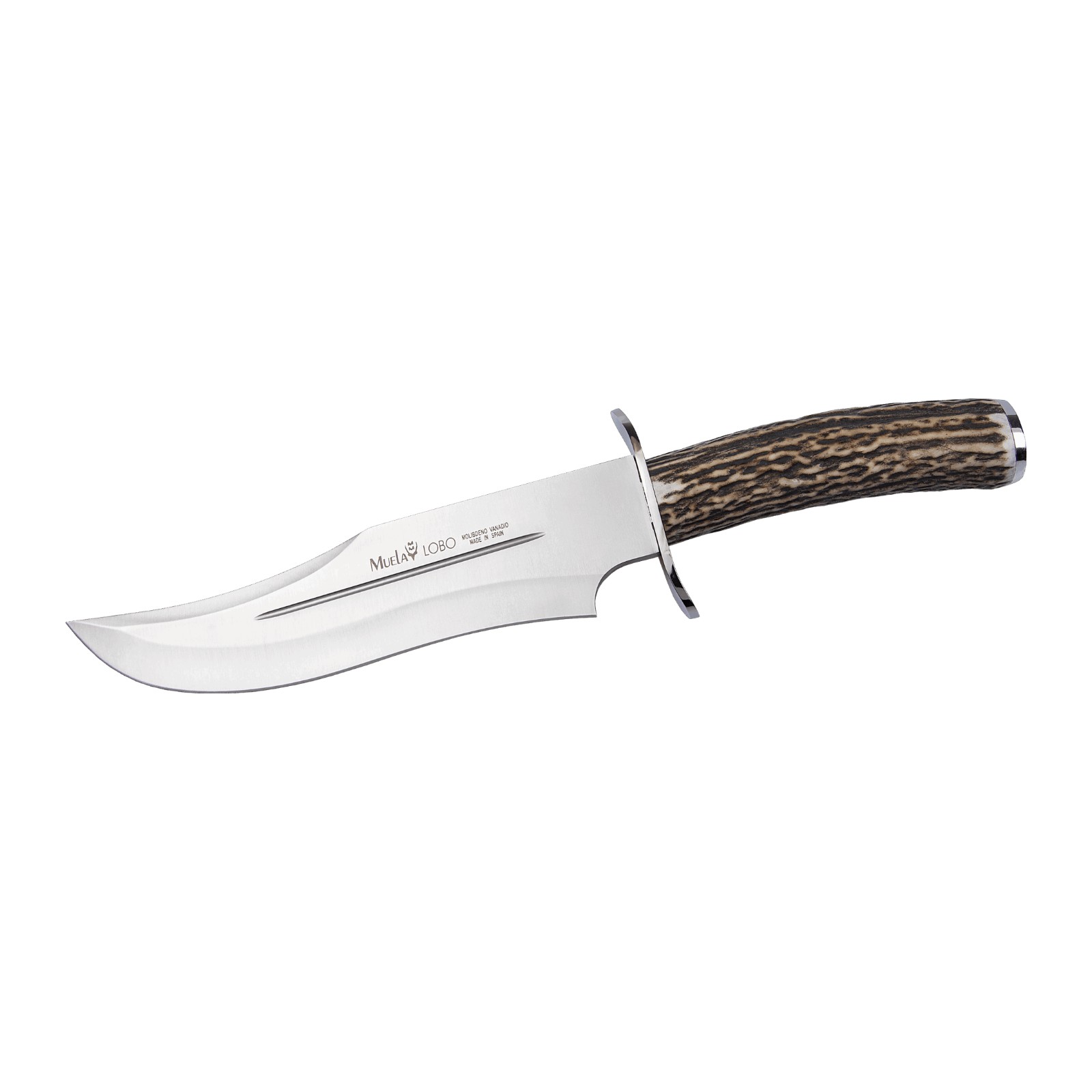 Cuchillo Muela Lobo-23A Hoja 23 cm Asta de Ciervo