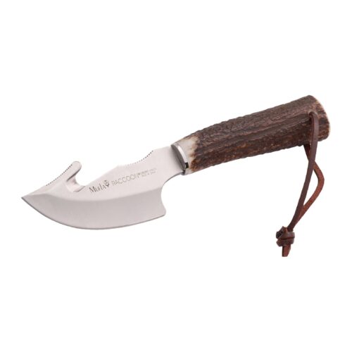 Cuchillo Muela Raccoon-8A Hoja 8 cm Asta de Ciervo