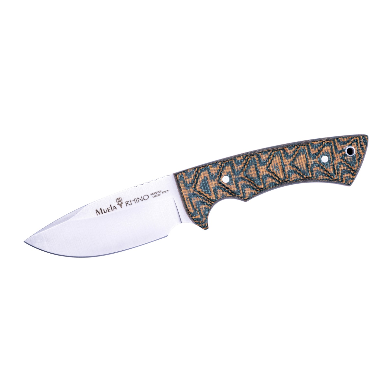 Cuchillo Muela Rhino-10SV.G Hoja 10 cm Micarta Canvas Verde